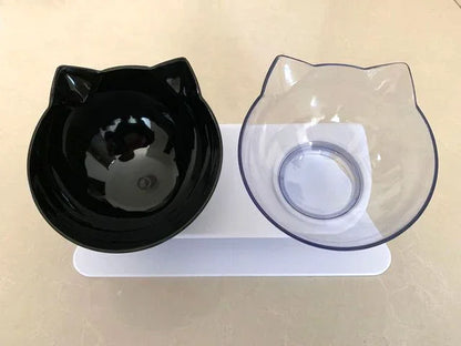 Elevated Double Pet Bowl Set - Non-Slip Raised Feeding Station
