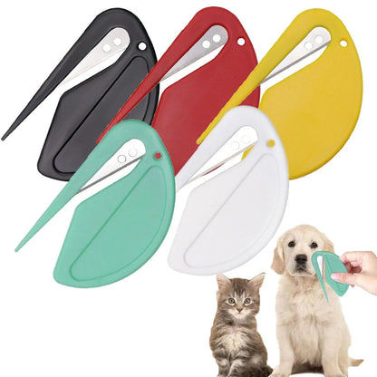 5-Piece Professional Pet Knot Cutter Set - Safe De-matting Tools