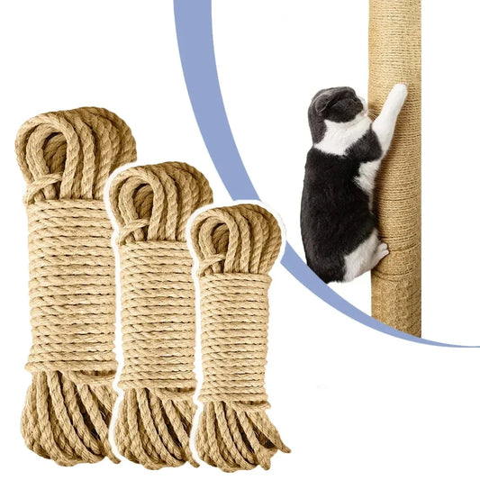 Premium Natural Sisal Rope - DIY Cat Scratching Post Material