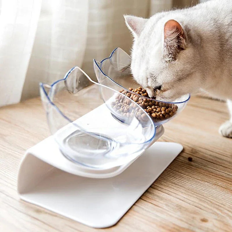 Elevated Double Pet Bowl Set - Non-Slip Raised Feeding Station