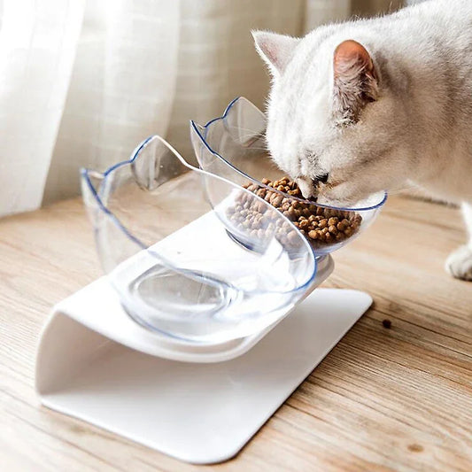 Elevated Double Pet Bowl Set - Non-Slip Raised Feeding Station