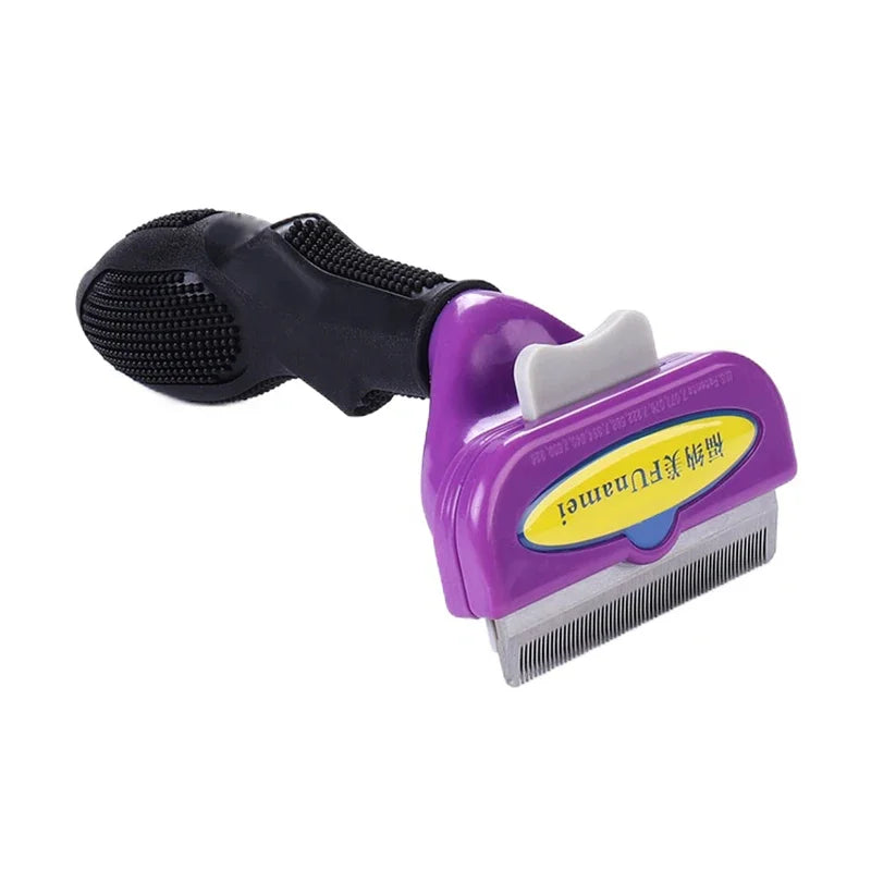 Professional Pet Grooming Comb - Double-Row Deshedding & Massage Brush