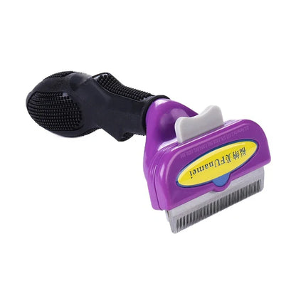 Professional Pet Grooming Comb - Double-Row Deshedding & Massage Brush