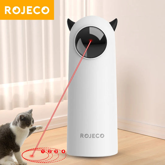 ROJECO Smart Interactive LED Laser Cat Toy - Automatic Pet Entertainment System