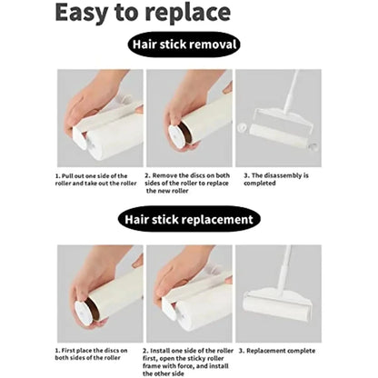 Professional Long-Handle Lint Roller - XL Pet Hair & Carpet Cleaning Tool
