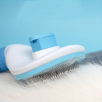 Floating Hair Removal & Cleaning Comb – Self-Cleaning Needle Brush for Cats & Dogs